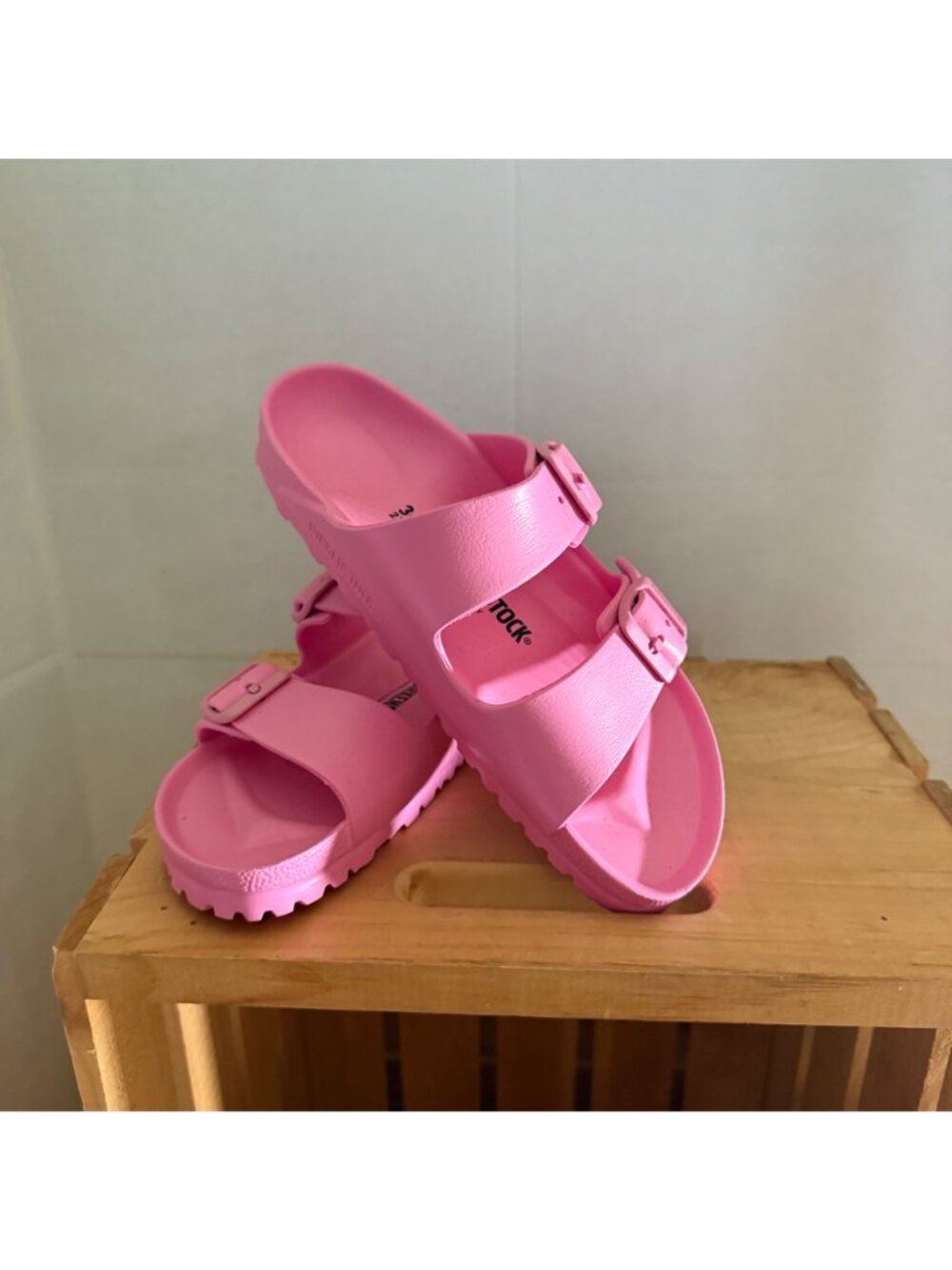 Birkenstock Womens Size 36 US 5-5.5 Pink Arizona EVA Waterproof Slide Sandals - Picture 8 of 9